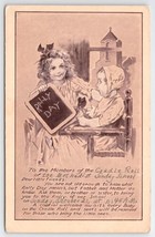 Rally Day Cradle Roll Howe Family Girl With Chalkboard Baby Chair Postcard U22 - £3.90 GBP