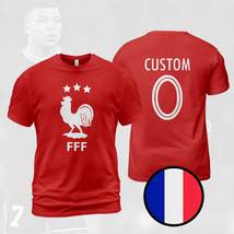 France Custom Name Champions 3 Stars FIFA World Cup 2022 Red T-Shirt  - £23.52 GBP+