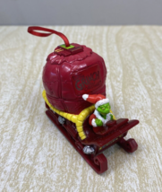 DR. SUESS~HOW THE GRINCH STOLE CHRISTMAS ORNAMENT TOY~PLASTIC, WHEELS~1/6 - £10.96 GBP