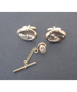 Vintage Hickok Gold Tone Cuff Links and Tie Tack Set - Made in the USA  - £17.29 GBP