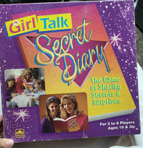 Vintage Collectible &quot;GIRL TALK SECRET DIARY&quot;   Board Game 1991 Read Desc... - £15.94 GBP