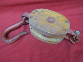 Large Vintage Block and Tackle Pulley #3 - £39.41 GBP