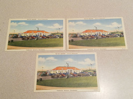Vintage Set of 3 Hot Shoppes Drive-In Restaurants Postcard #OB-H1931 No Postage - £3.91 GBP