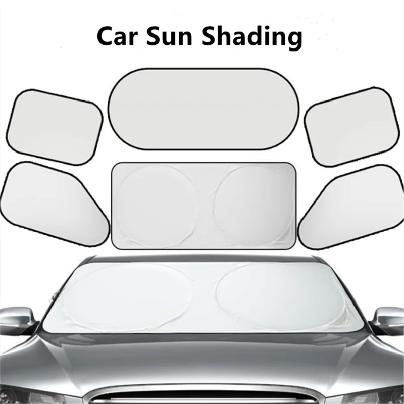 6 Pieces/Set Car  Windshield Covers Auto Window UV Protection Shield Reflective  - £66.84 GBP