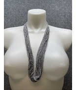 Light Gray Multi Layered Beaded Necklace Estate Jewelry Find KG JD - $363.02 MXN