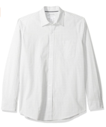 NWT ESSENTIALS Men&#39;s Regular-Fit Long-Sleeve Casual Poplin Shirt, Gray, ... - £6.60 GBP