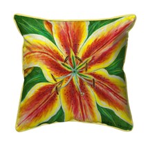 Betsy Drake Yellow Lily Large Indoor Outdoor Pillow 18x18 - £37.50 GBP