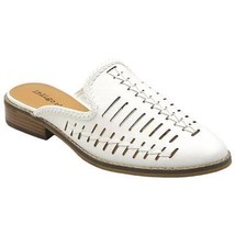 Indigo Rd. Women Huarache Slip On Mule Flats Hajera Size US 8 White Faux Leather - $10.30