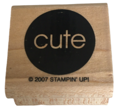 Stampin Up Rubber Stamp Cute Circle Baby Announcement Card Making Word Sentiment - £2.38 GBP