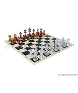 Transparent Chess Set - Chess Board Black/White 17,3&quot; + Special Chessmen... - £3,044.85 GBP