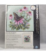 2009 Butterfly &amp; Daisies Counted Cross Stitch Kit Dimensions 11&quot;x11&quot; NIP... - $346.37 MXN