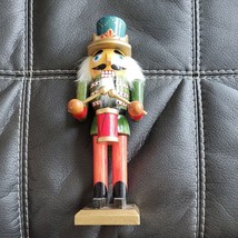 Holiday Drummer Wooden Nutcracker 9 in. Height Red &amp; Green Dannefels Germany - £15.17 GBP