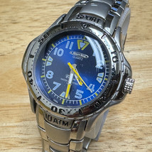 Marco Max Quartz Watch Men Silver Blue Japan Movt Fixed bezel Analog New... - £21.17 GBP