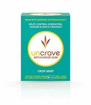 UnCrave Anti-Hunger Gum with Patented Satiereal® Saffron Extract -  Crisp Mint - £14.85 GBP