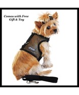 NWT Doggie Design Solid Black Breathable Mesh Harness with Matching Leas... - $311.46 MXN