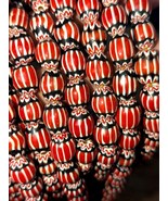 Perles vintage style vénitien anciennes perles africaines en verre chevr... - $35.61