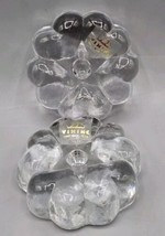 (2) VINTAGE Viking Glass Clear Mini Candle Holders - MADE in USA - £27.43 GBP