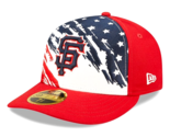 SAN FRANCISCO GIANTS New Era 59FIFTY JULY 4TH Baseball Hat Fitted 7 1/4&quot;... - $37.13