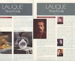 Lalique Notebook March and June 1995 Issues Rene Marie Claude at Neiman ... - $31.68