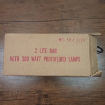 Vintage Two Light Bar 300 Watt Photo Lamps Double Light Bar Tested! - $28.04