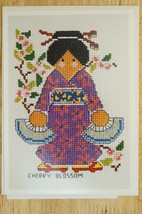NEW Cross Stitch Pattern One World Greeting Card Cherry Blossom Japanese... - $9.89