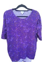 Lularoe Simply Comfortable Top Large Womens Short Sleeve Crew Neck Pullover - £12.57 GBP