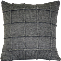 Hygge Urban Gray Knit Pillow, Complete with Pillow Insert - £41.02 GBP