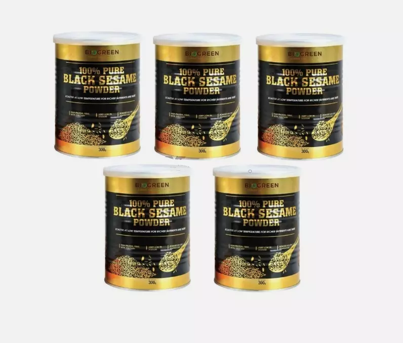 5 X Biogreen Black Sesame Powder 300g DHL EXPRESS - £107.73 GBP