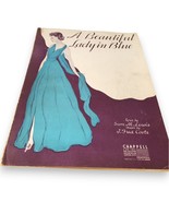 Vintage 1935 Sheet Music &quot;A Beautiful Lady in Blue&quot; by Lewis &amp; Coots Col... - $132.85 MXN