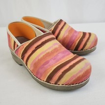 Dansko Vegan Striped Canvas Closed Back Espadrille Clogs EU 40 US 9.5/10 - $24.99