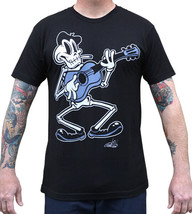 LAST CHANCE! Lowbrow Art Happy Recluse Black Tattoo Skeleton Guitar Tee ... - $19.95