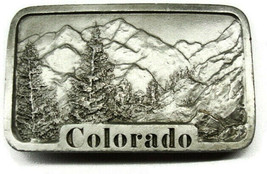 Colorado Rocky Mountains Belt Buckle Indiana Metal Craft Vintage 1978 - £38.90 GBP