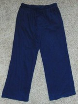 Mens Pajamas Croft &amp; Barrow Blue Fleece Elastic Waist Lounge Pants-size L - £7.89 GBP