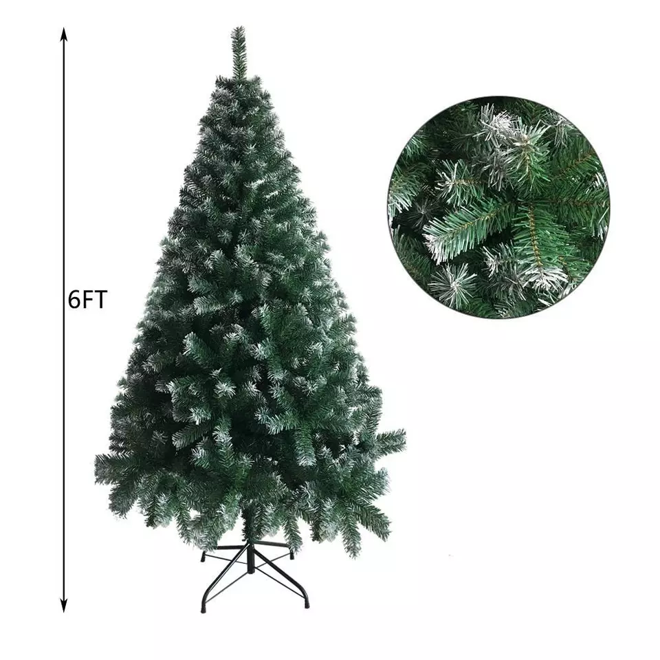 6FT Green Artificial Christmas Tree Xmas Holiday Decor w/ Stand Indoor O... - $55.98