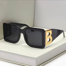 2022 Fashion Oversized The Letter B  Square Luxury Trend Sunglasses Women Men Re - £13.34 GBP