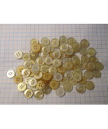 Vintage lot of Sewing Buttons - Large Mix of Translucent Rounds #5 - £15.66 GBP