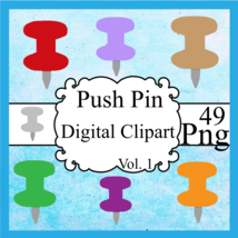 Push Pin Digital Clipart Vol. 1 - $1.25