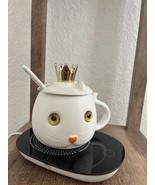 Coffee Mug Warmer Beverage Warmer Lovely Cat Coffee Cup with Warmer Set ... - £13.95 GBP