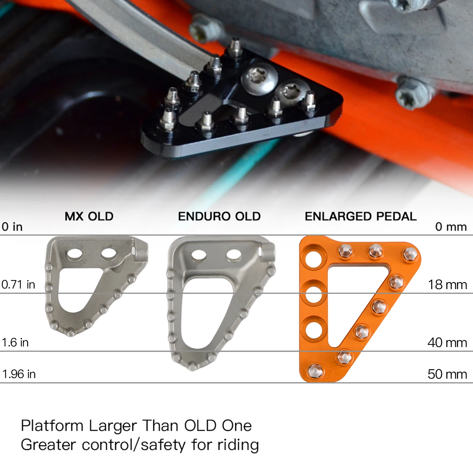 NICECNC Rear Brake Pedal Step Tip Plate For KTM 690 Enduro R 2008-2022 6... - $8.81+