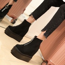 LTARTA Winter Fashion Suede Increase Height 14cm Wee Short Boots Platform Women&#39; - £53.12 GBP