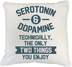 Serotonin &amp; Dopamine Psychiatry Pillow Cover For Psychology Student, Pro... - £19.12 GBP+