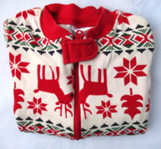 Hanna Andersson 2 Years 2T Baby Organic Cotton Reindeer One Piece Pajama PERU - £15.26 GBP