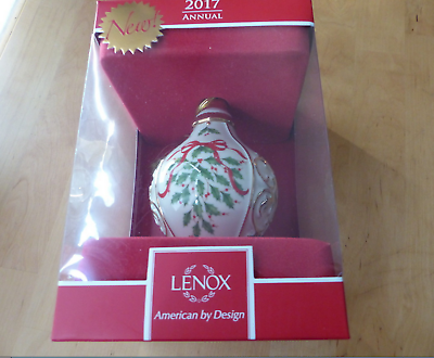 Lenox 2017 Holiday Spire Ornament Annual Holly Berries 6" Christmas LE Gift NEW Item image 2