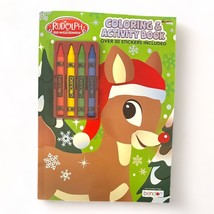 Rudolph The Red Nosed Reindeer Coloring &amp; Activity Book Incl Crayons NEW - £8.74 GBP
