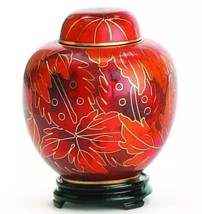 Small/Keepsake  2.5 Cubic Inches Fall Leaf Cloisonne Cremation Urn for Ashes - £79.00 GBP