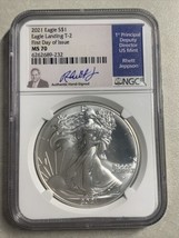 2021- American Silver Eagle- Type 2- NGC- MS70- FDOI- Rhett Jeppson - $123.75