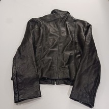 Women's Genuine Leather Black Full Zip Pockets Jacket Measured Chest 40" image 15