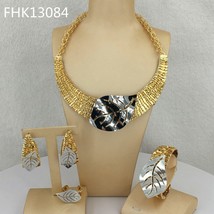 Italian Gold Jewelry Sets High Quality Handmade Jewelry  for Women FHK13084 - £123.47 GBP