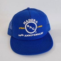 Madera BAC Trucker Hat Blue Mesh Snapback 20th Anniversary 1986 - £15.50 GBP