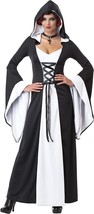 California Costumes -  Women&#39;s Deluxe Hooded Robe - White/Black - Adult Medium - £25.77 GBP